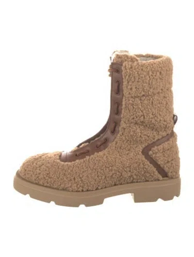 Pre-owned Bally Leather Combat Boots In Neutral