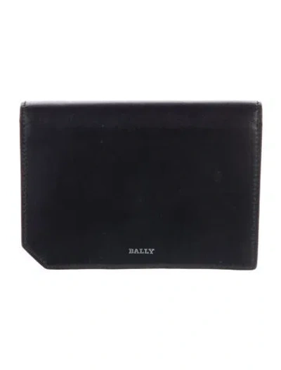 Pre-owned Bally Leather Continental Wallet In Black