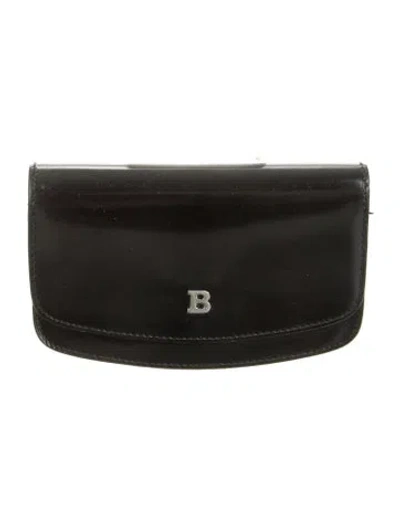 Pre-owned Bally Leather Continental Wallet In Black