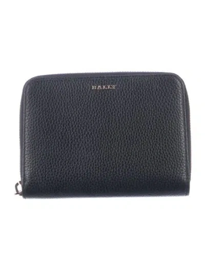Pre-owned Bally Leather Continental Wallet In Black