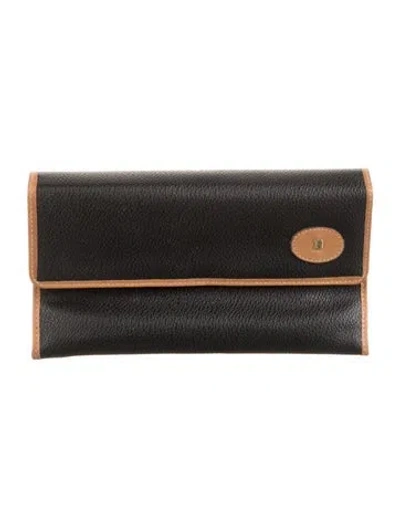 Pre-owned Bally Leather Continental Wallet In Brown