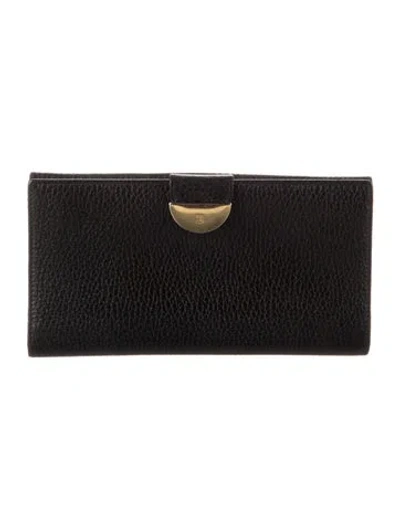 Pre-owned Bally Leather Continental Wallet In Brown