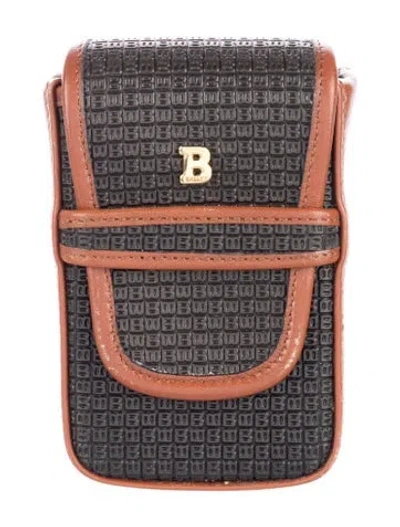 Pre-owned Bally Leather Cosmetic Bag In Brown