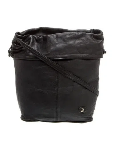 Pre-owned Bally Leather Crossbody Bag In Black