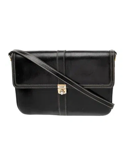 Pre-owned Bally Leather Crossbody Bag In Black