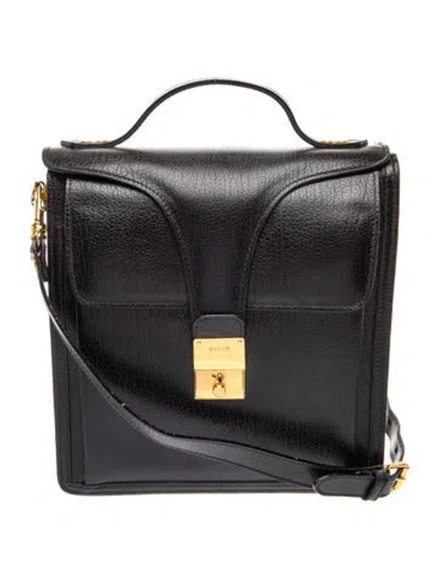 Pre-owned Bally Leather Crossbody Bag In Black