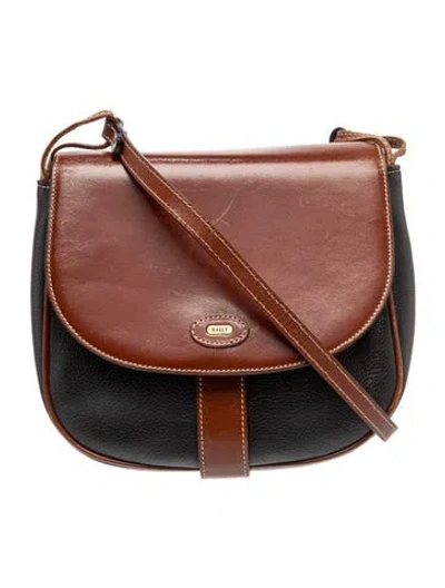Pre-owned Bally Leather Crossbody Bag In Black