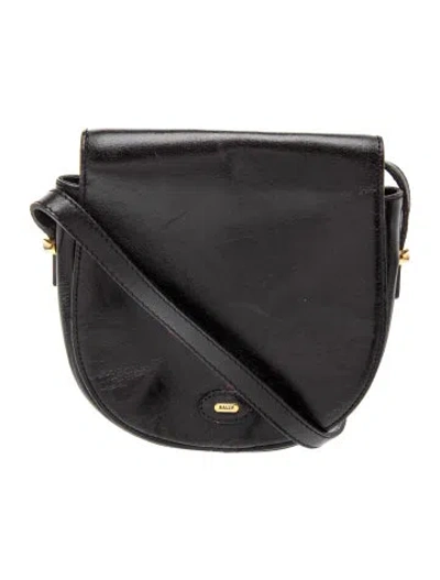 Pre-owned Bally Leather Crossbody Bag In Black