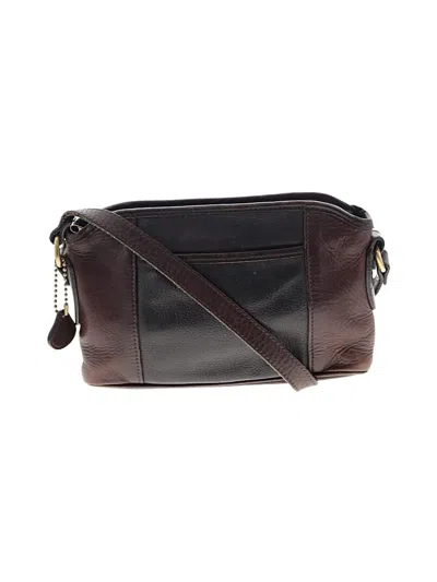 Pre-owned Bally Leather Crossbody Bag In Burgundy