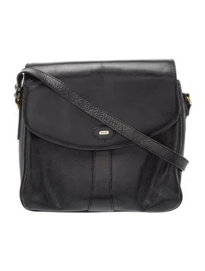 Pre-owned Bally Leather Crossbody Bag Medium In Black