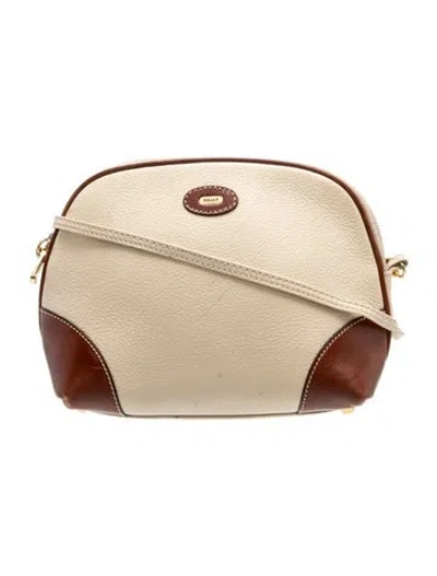 Pre-owned Bally Leather Crossbody Bag In Neutrals