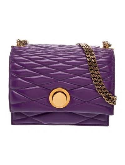Pre-owned Bally Leather Crossbody Bag In Purple