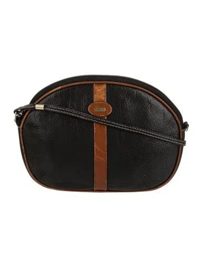 Pre-owned Bally Leather Crossbody Bag Vintage In Black