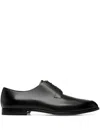 Bally Leather Derby Shoes In Black