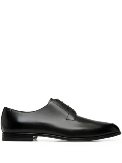 Bally Leather Derby Shoes In Black