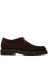 Bally Leather Derby Shoes In Braun
