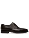 Bally Leather Derby Shoes In Brown