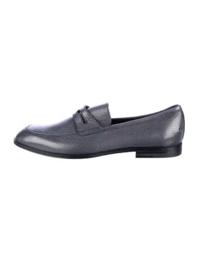 Pre-owned Bally Leather Dress Loafers In Blue