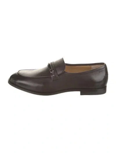 Pre-owned Bally Leather Dress Loafers In Brown