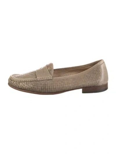 Pre-owned Bally Leather Dress Loafers In Neutral