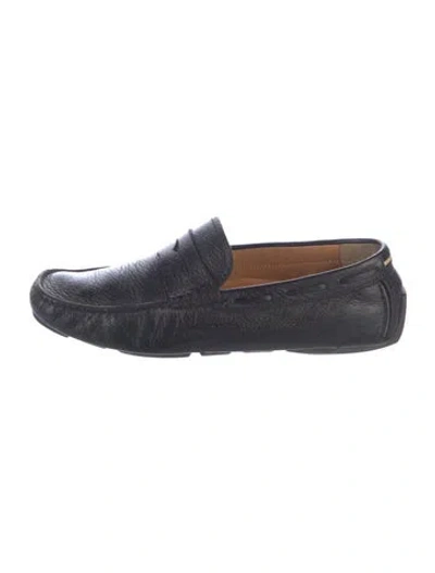 Pre-owned Bally Leather Drivers In Black