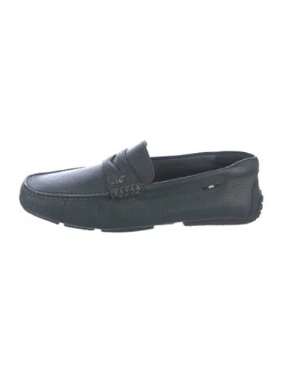 Pre-owned Bally Leather Drivers In Blue