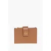 Bally Leather Emblem Accordion Wallet With Women's Chain