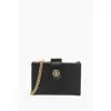 Bally Leather Emblem Accordion Wallet With Women's Chain