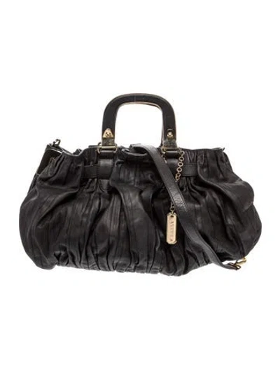 Pre-owned Bally Leather Evening Bag In Black