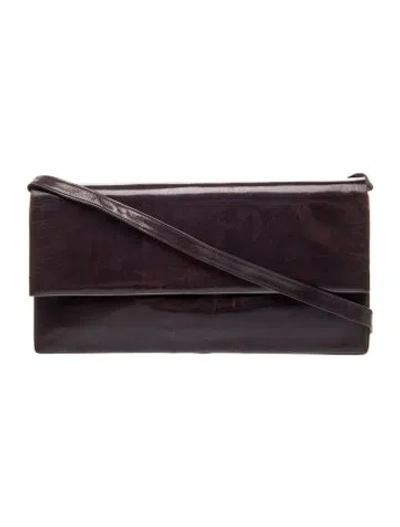 Pre-owned Bally Leather Evening Bag In Purple