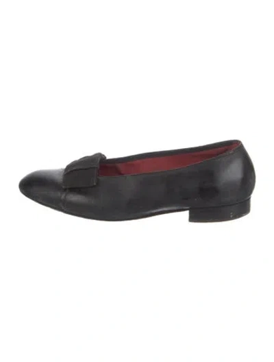 Pre-owned Bally Leather Flats In Black