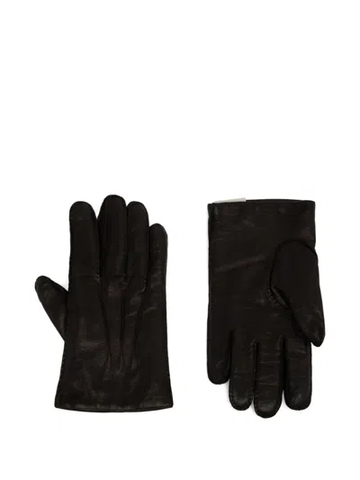 Bally Leather Gloves In Black