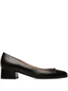 Bally Leather Gold-tone Hardware Heeled Pumps In Black