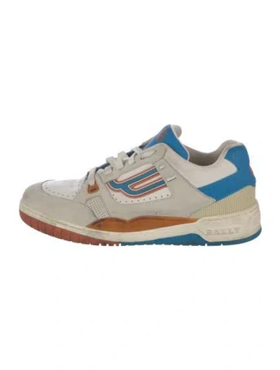 Pre-owned Bally Leather Graphic Print Athletic Sneakers In Multicolor