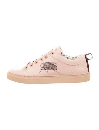 Pre-owned Bally Leather Graphic Print Sneakers In Pink