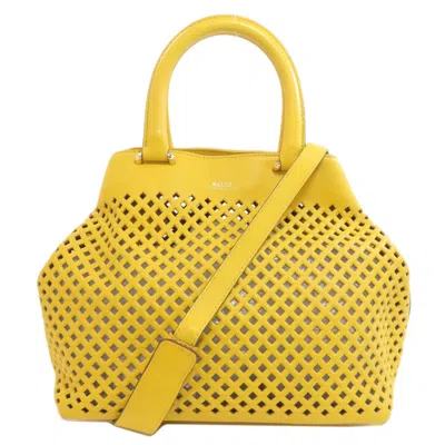 Pre-owned Bally Leather Handbag () In Yellow