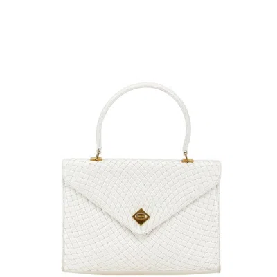 Pre-owned Bally Leather Handbag () In White