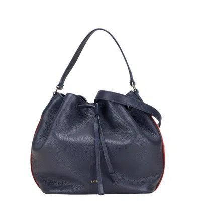Pre-owned Bally Leather Handbag Shoulder Bag () In Blue