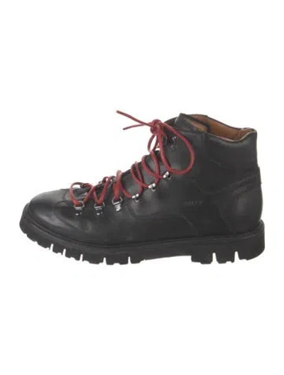 Pre-owned Bally Leather Hiking Boots In Black