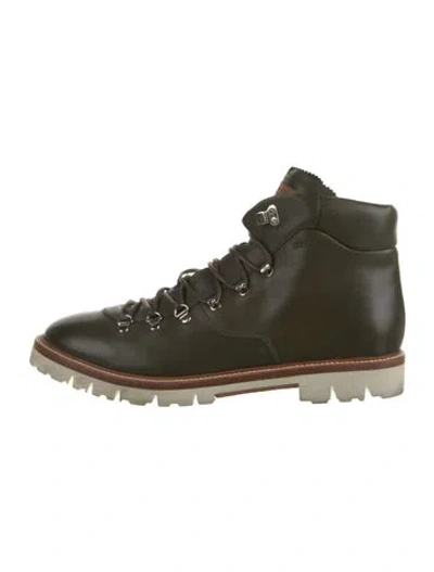 Pre-owned Bally Leather Hiking Boots In Green
