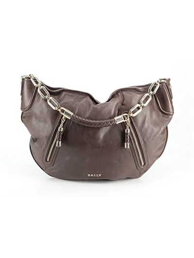 Pre-owned Bally Leather Hobo Bag In Brown