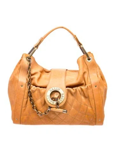 Pre-owned Bally Leather Hobo In Brown