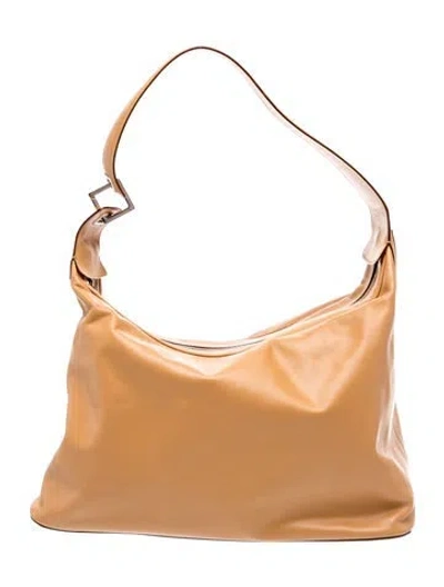 Pre-owned Bally Leather Hobo In Neutrals