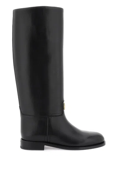 Bally Leather Huntington Boots In Nero