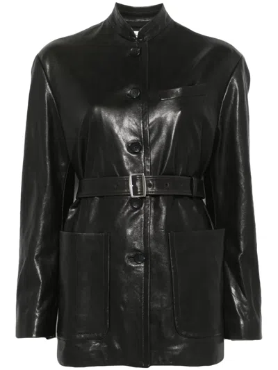 Bally Leather Jacket In Black