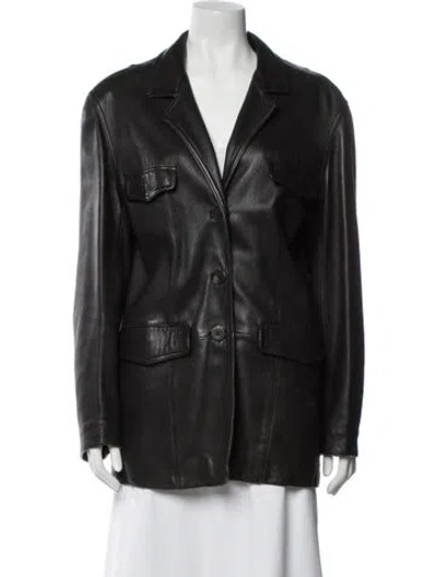 Pre-owned Bally Leather Jacket In Black
