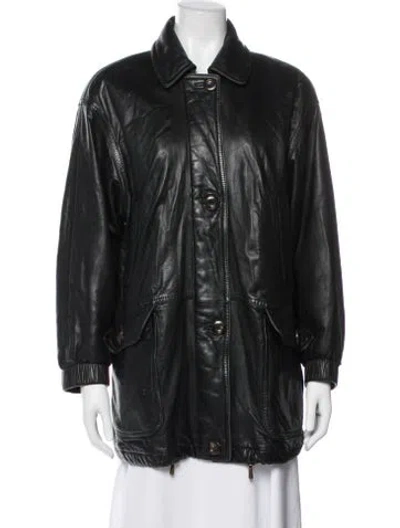 Pre-owned Bally Leather Jacket In Black