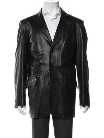 Pre-owned Bally Leather Jacket In Black