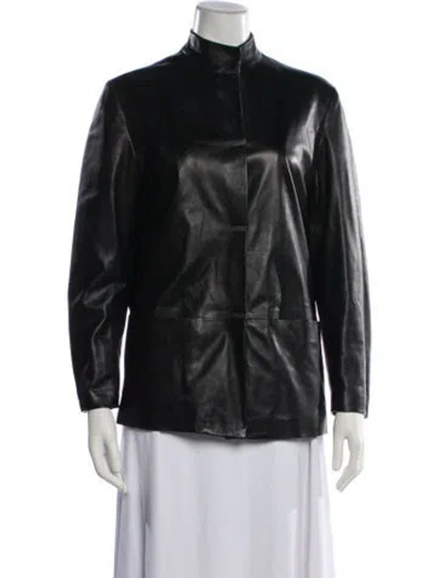 Pre-owned Bally Leather Jacket In Black