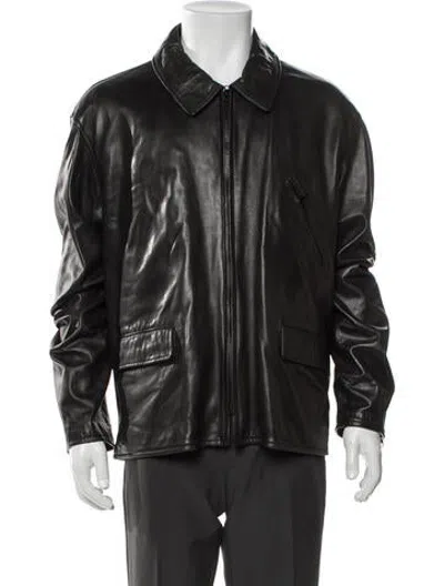 Pre-owned Bally Leather Jacket In Black